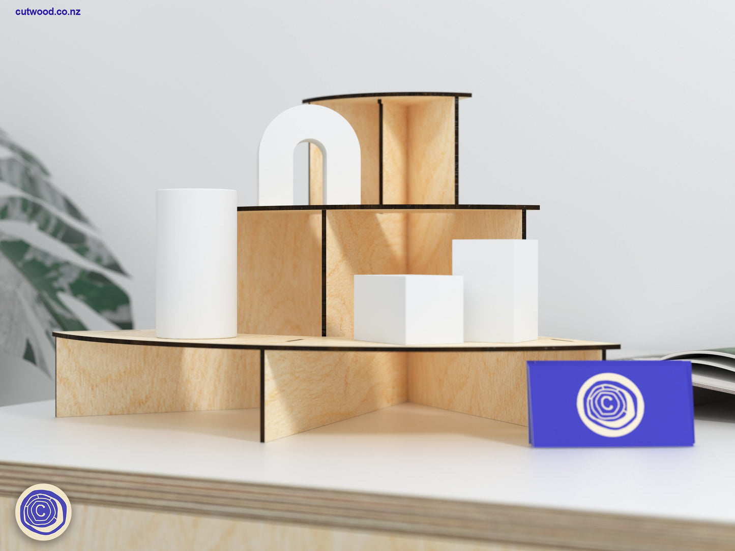 Corner Retail Counter Display Stand - Digital File