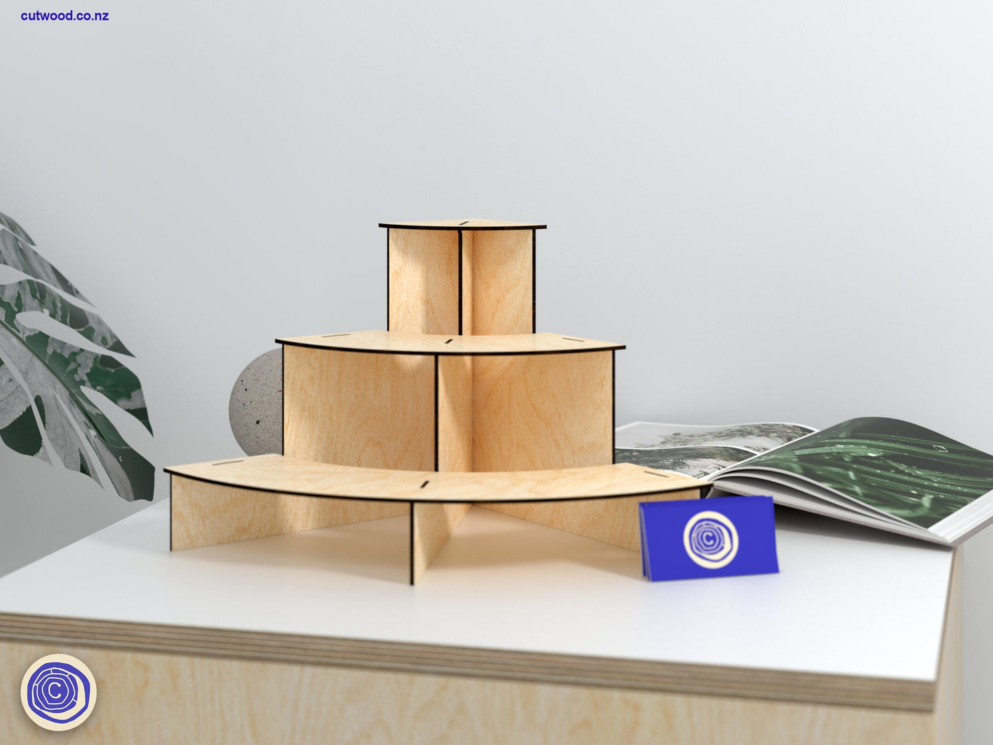Corner Retail Counter Display Stand - Digital File