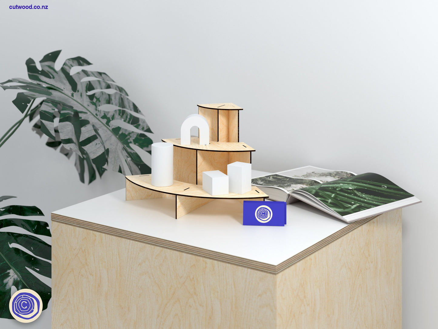 Corner Retail Counter Display Stand - Digital File